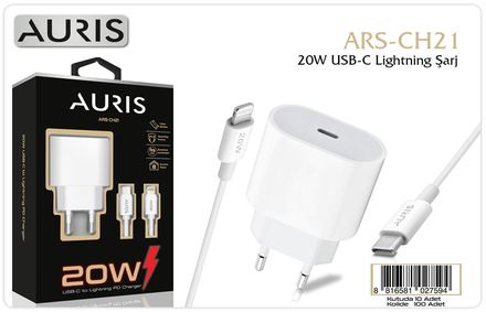 Auris CH21 20W Usb-C Lightning Başlık Kablo Set